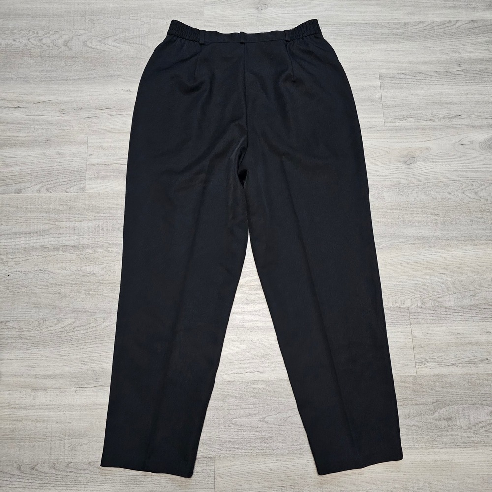Briggs New York Black Pleated Dress Pants Womens 16 High Rise Elastic Back USA - Picture 3 of 7